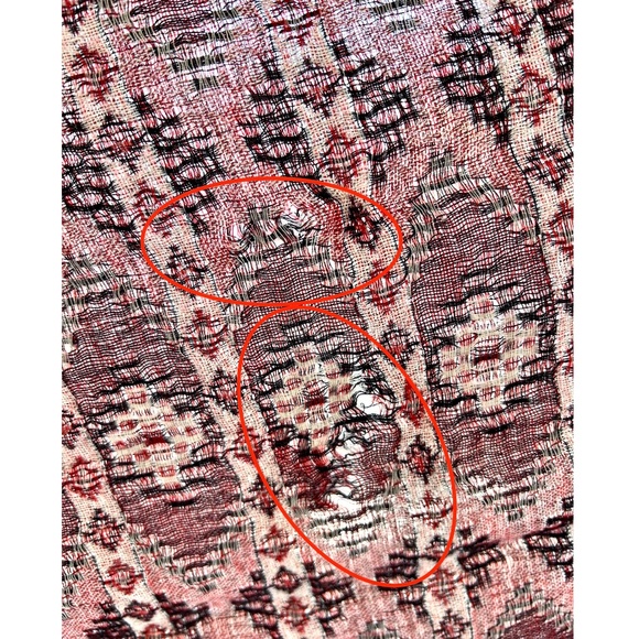 FREE PEOPLE Large Ethnic Tribal Pattern Wrap Shawl Scarf 70"L x 25"W - Picture 5 of 9